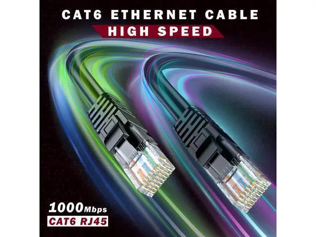 Alt view image 5 of 7 - Maximm Cat 6 Ethernet Cable 2 Ft, 100% Pure Copper, Cat6 Cable (20 Pack) LAN Cable, Internet Cable, Patch Cable and Network Cable - UTP (Black) 2 Feet