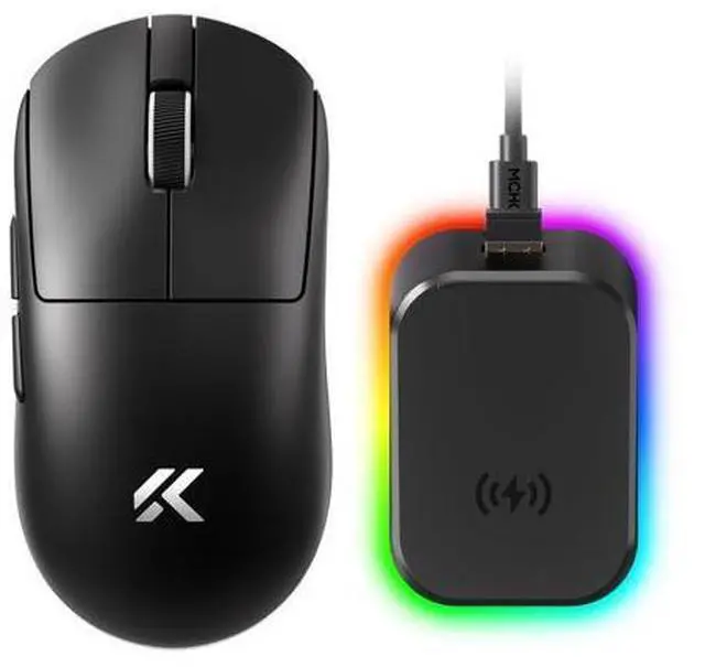 Main image of MCHOSE A7 V2 Ultra+ Wireless Gaming Mouse, Megnetic Charging Dock,Tri-Mode Connection, 59 Grams, PAW3950 TI 42K DPI Sensor, Wired/Wireless Dual 8K Polling - Black