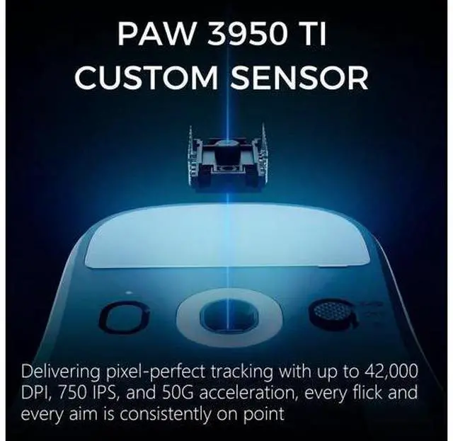 Alt view image 4 of 7 - MCHOSE A7 V2 Ultra+ Wireless Gaming Mouse, Megnetic Charging Dock,Tri-Mode Connection, 59 Grams, PAW3950 TI 42K DPI Sensor, Wired/Wireless Dual 8K Polling - Black