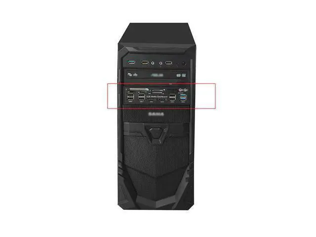 Alt view image 5 of 7 - Multifuntion 5.25inch Media Dashboard Card Reader USB 2.0 USB 3.0 20 pin e-SATA SATA Front Panel for Optical Drives Bay