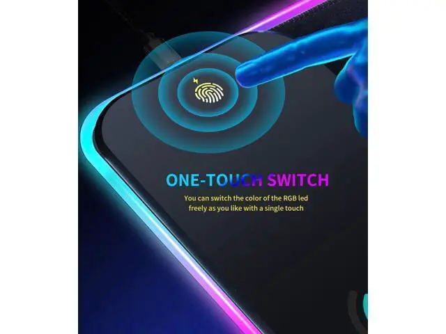 Alt view image 3 of 7 - RGB Gaming Mouse Pad with 15W Wireless Qi Charging, LED Mouse Mat 800x300x4mm, 8 Light Modes Extra Large Mousepad Non-Slip Rubber Base Computer Keyboard Mat for Gaming, MacBook, PC, Laptop, Desk
