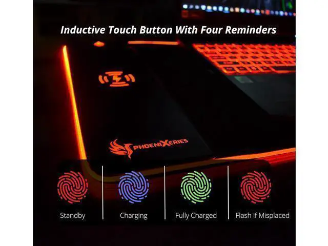 Alt view image 5 of 7 - RGB Wireless Charging Mouse Pad 15W, XL 900x300x4MM Mouse Mat, RGB Mouse Pad with Wireless Charging, Keyboard Mat for Gaming
