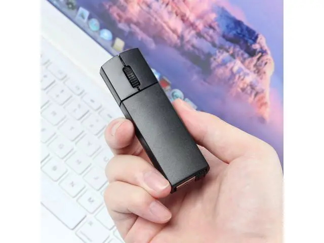 Alt view image 5 of 7 - Samudgate Wireless Mouse, 2.4GHz Ergonomic Mouse Small Handheld Finger Mouse 1200DPI Rechargeable Computer Mouse with Mouse Box,Portable Mini Mouse for Laptop Computer
