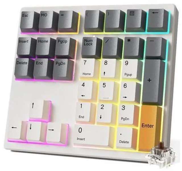 Main image of SIKAI CASE 34 Key Mechanical Numpad, Wired Hot Swappable Programmable Number Pad Keyboard USB C 34 Key Numpad for Laptop Edit/PS/Gaming/Data Entry, VIA Support Number Pad for Win, Macbook, PC(RGB)