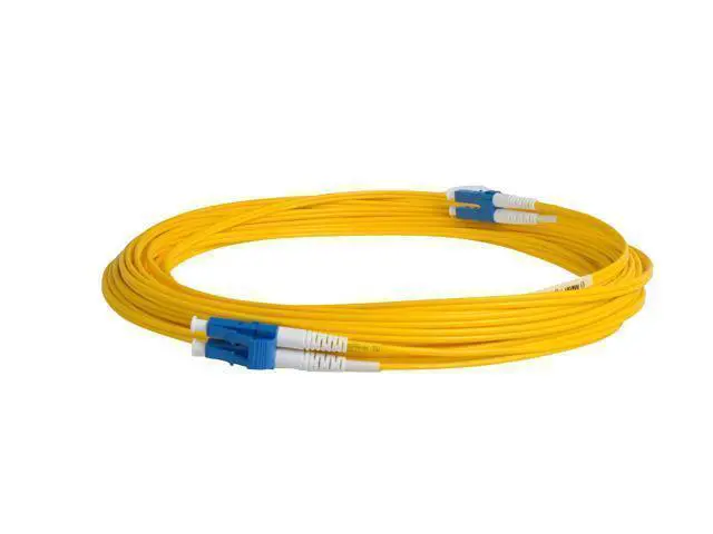 Alt view image 3 of 7 - SpeedyFiberTX 4-Pack 1 Foot LC to LC Fiber Patch Cable, Corning SMF-28 Singlemode 9/125um Ultra Optical Fiber, Duplex, Yellow Riser OFNR Cable Jacket