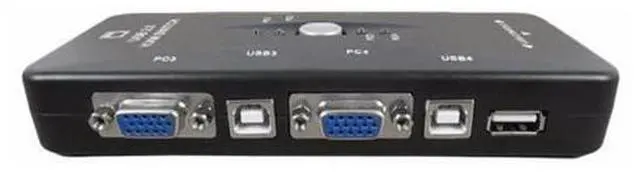 Alt view image 5 of 7 - USB KVM Switch USB 2.0 Switcher for Keyboard Mouse Printer Monitor 2 PCs Sharing 4 Devices USB Switch