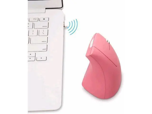 Alt view image 5 of 7 - Vertical Mouse, Ergonomic Vertical Mouse, 2.4G High Precision Optical Mice 800/1200/1600DPI for PC Laptop Desktop Mac (Wireless Pink)