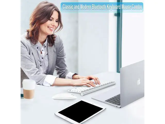 Alt view image 7 of 7 - Wireless Keyboard and Mouse for Mac Bluetooth USB C Compatible with Apple MacBook Air Pro iMac Ipad and Windows Laptops Android Tablets