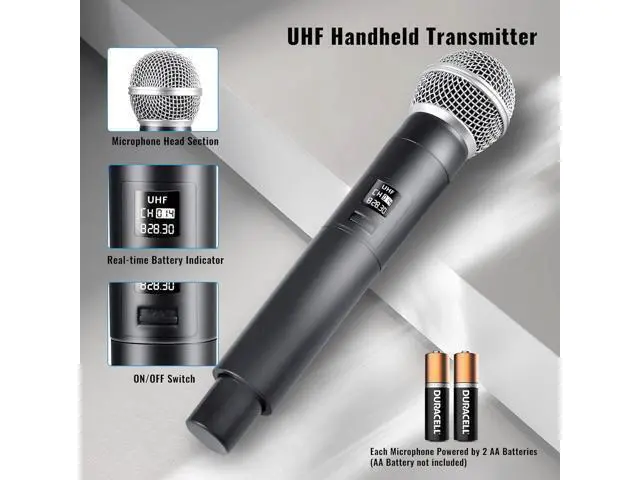Alt view image 5 of 7 - Wireless Microphone for Handheld Wireless Mic System Professional Cordless Microphone for Singing Meeting Church Wedding Party