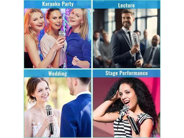 Alt view image 7 of 7 - Wireless Microphone for Handheld Wireless Mic System Professional Cordless Microphone for Singing Meeting Church Wedding Party