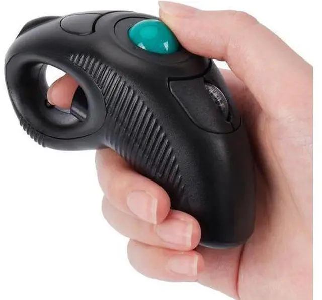 Main image of Wireless USB Handheld Finger Trackball Mouse with Laser Pointer