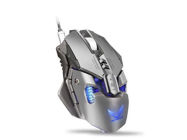 Alt view image 2 of 7 - ZERODATE Mechanical Macros Define the Game Mouse,7 Programmable Keys, Cool LED Variable Light Effect, 12-Level Adjustable DPI, Comfortable Grip Ergonomic Optical PC Computer Gaming Mice (Grey)