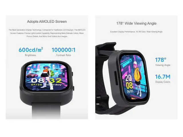 Alt view image 3 of 7 - ESP32-S3 2.06inch AMOLED Touch Watch Development Board Based on ESP32-S3R8 Microcontroller, Supports Offline Voice Recognition and AI Speech Interaction