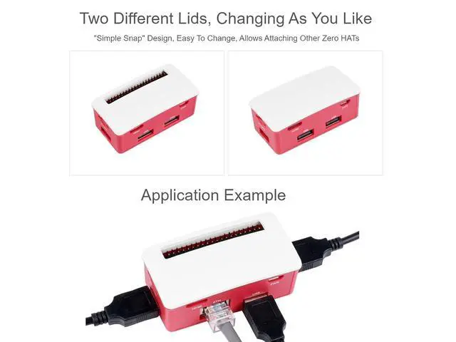 Alt view image 5 of 7 - Ethernet/USB HUB HAT B with Box ABS Case for Raspberry Pi Zero/Zero W/2 W/Zero WH/2 WH,PC,with 1 RJ45 10/100M Ethernet Port, 3 USB Ports Compatible with USB2.0/1.1