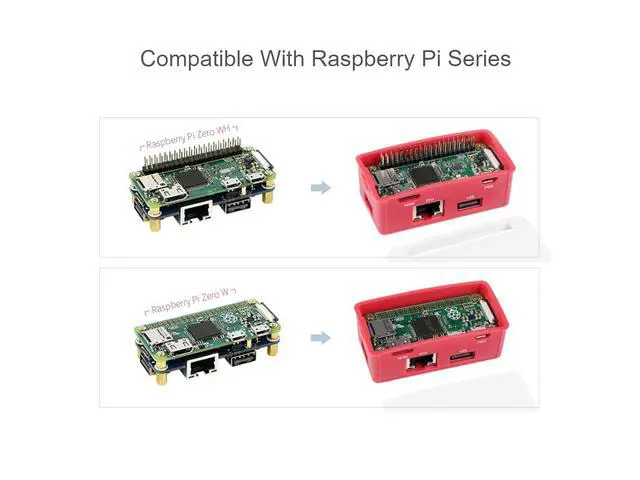 Alt view image 6 of 7 - Ethernet/USB HUB HAT B with Box ABS Case for Raspberry Pi Zero/Zero W/2 W/Zero WH/2 WH,PC,with 1 RJ45 10/100M Ethernet Port, 3 USB Ports Compatible with USB2.0/1.1