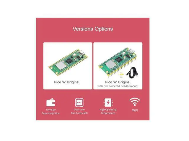 Alt view image 3 of 7 - Pre-Soldered Raspberry Pi Pico W Microcontroller Board Basic Kit,Built-in WiFi,Supports 2.4/5 GHZ Wi-Fi 4,Based On RP2040 Dual-Core Processor