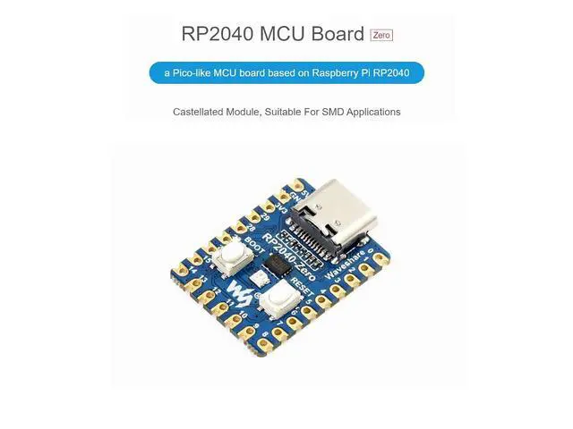 Alt view image 2 of 7 - RP2040-Zero Mini Board with Pre-Soldered Header High-Performance Pico-Like MCU Board Based on Raspberry Pi Microcontroller Chip RP2040,USB-C Connector,Low-Cost, Support C/C++,MicroPython