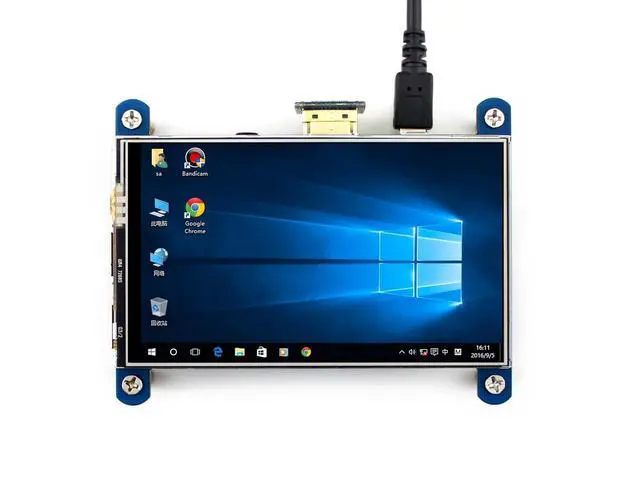 Alt view image 3 of 3 - 4 inch HDMI LCD IPS Display 800x480 Resolution Resistive Touch Screen Interface for Raspberry Pi 4 B/3 B/3 B+/2 B/B+/B Zero W