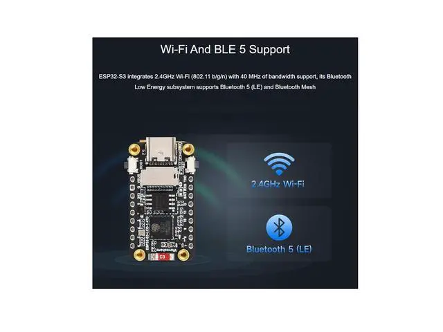 Alt view image 3 of 7 - ESP32-S3 1.47inch LCD Display Development Board Type B, 172x320 Resolution, 262K Color Display, Wi-Fi & BLE 5 Support, 240MHz LX7 Dual-Core Processor