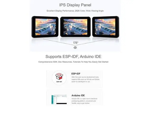 Alt view image 3 of 7 - ESP32-S3 3.5inch Capacitive Touch Display Development Board,320×480 Pixels 262K Color IPS Display Panel Support Wi-Fi and BLE 5