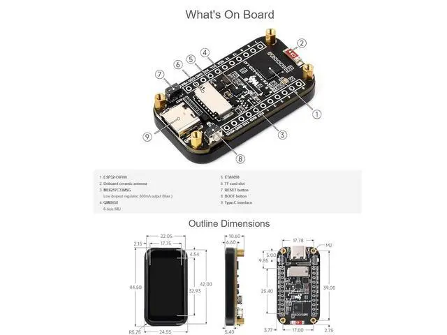 Alt view image 7 of 7 - ESP32-C6 1.47inch Capacitive Touch Display Development Board 172×320 Resolution 262K Color LCD,Supports Wi-Fi 6(802.11 b/g/n) and Bluetooth 5 (LE),160MHz RISC-V Processor