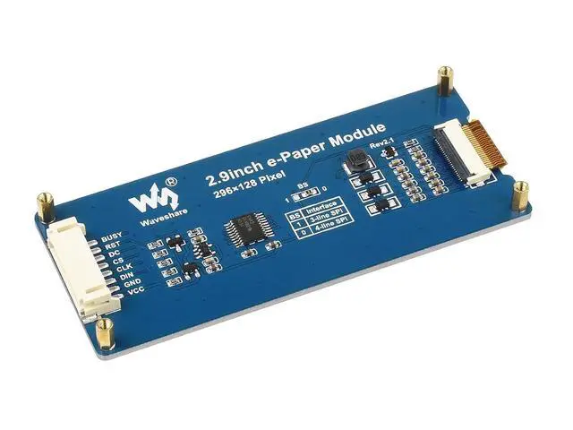 Alt view image 2 of 7 - Three Color 2.9inch E-Ink Display Module (B), 296x128 Resolution 3.3V/5V E-Paper Epaper Display Screen Red Black White Tri-Color Compatible with Raspberry Pi/Arduino/STM32,SPI Interface, Full Refresh