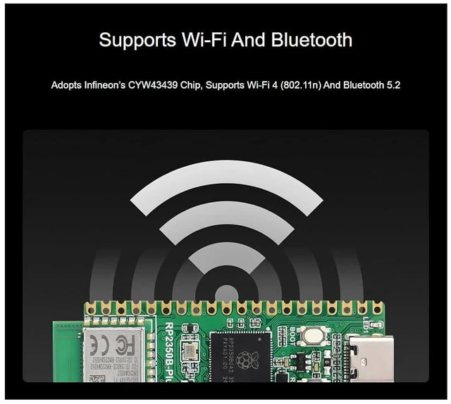 Alt view image 3 of 7 - RP2350B-Plus-W Development Board High-Performance Pico-Like MCU Board Based on Raspberry Pi RP2350B Microcontroller Supports Wi-Fi and Bluetooth