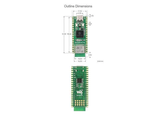 Alt view image 7 of 7 - RP2350B-Plus-W Development Board High-Performance Pico-Like MCU Board Based on Raspberry Pi RP2350B Microcontroller Supports Wi-Fi and Bluetooth