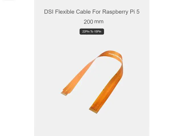 Alt view image 3 of 7 - DSI FPC Flexible Cable for Raspberry Pi 5,22Pin to 15Pin Cable Compatible with DSI Display Screens, Black