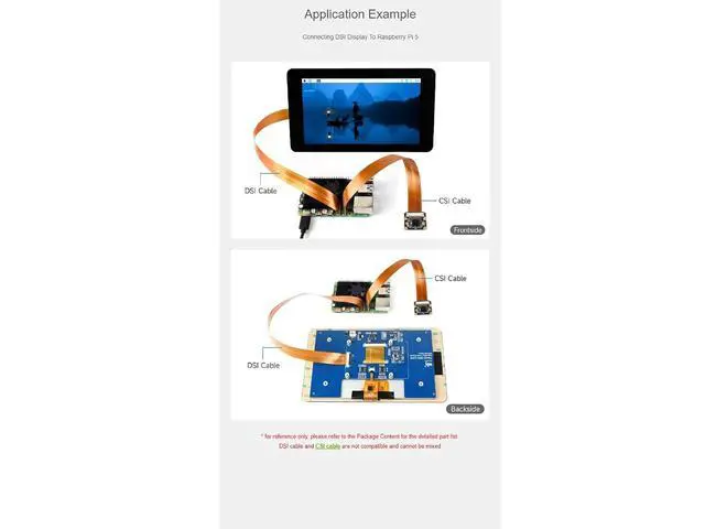 Alt view image 5 of 7 - DSI FPC Flexible Cable for Raspberry Pi 5,22Pin to 15Pin Cable Compatible with DSI Display Screens, Black