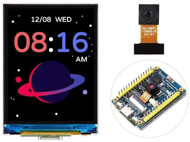 Main image of ESP32-S3 2inch Capacitive Touch Display Development Board 240×320 Pixels IPS Screen Embedded with ST7789T3 Driver and CST816D Chip,Come with OV5640 Camera,Supports WiFi & Bluetooth
