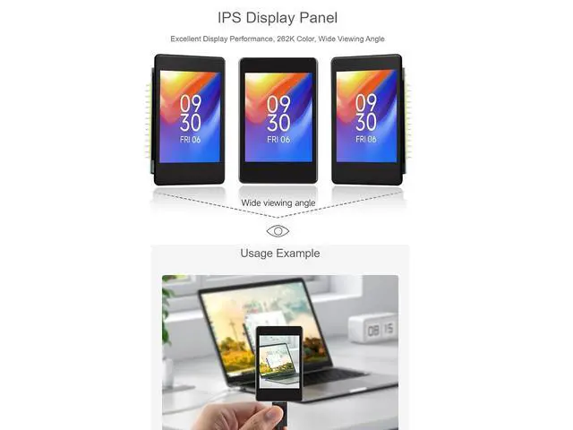 Alt view image 3 of 7 - ESP32-S3 2inch Capacitive Touch Display Development Board 240×320 Pixels IPS Screen Embedded with ST7789T3 Driver and CST816D Chip,Come with OV5640 Camera,Supports WiFi & Bluetooth