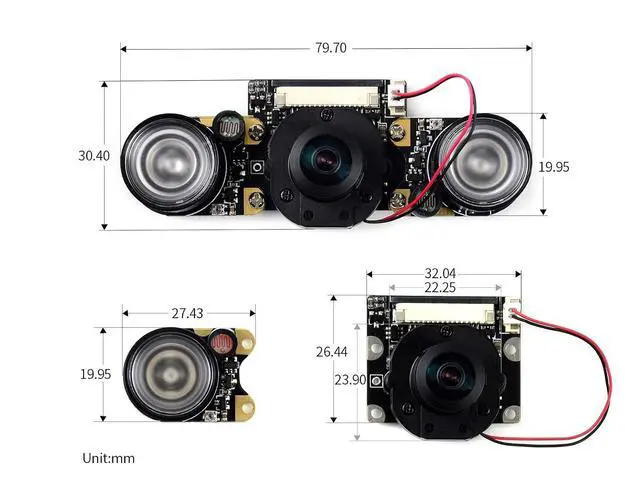 Alt view image 7 of 7 - Compatible with NVIDIA Jetson Nano Camera IMX219-160 8MP IR-Cut Infrared Night Vision Camera Module for Jetson Nano and Raspberry Pi Compute Module,162° FOV with IMX219 Sensor