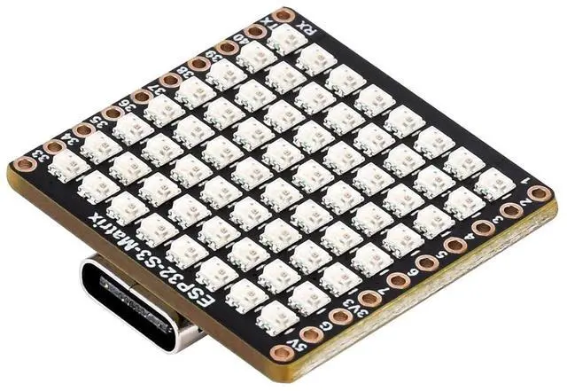 Main image of ESP32-S3 RGB LED Matrix Development Board,Onboard 8×8 RGB LED Matrix,QMI8658C Attitude Sensor,Adopts ESP32-S3FH4R2 Chip with Dual-core Processor,Supports Wi-Fi,Bluetooth 5 (LE)