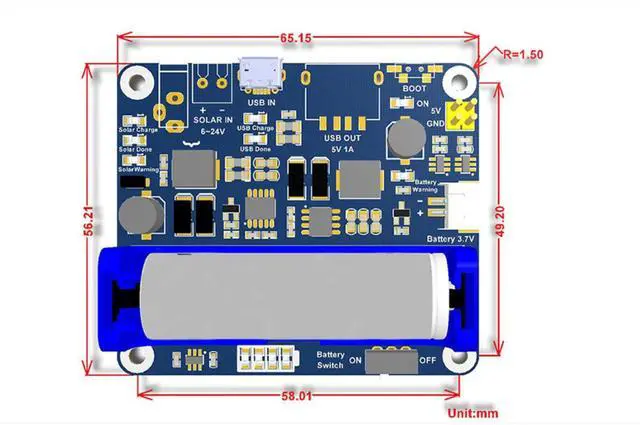 Alt view image 5 of 6 - Solar Power Management Module for 6V~24V Solar Panel Supports Solar Panel/USB Connection Battery Charging Onboard MPPT Set Switch