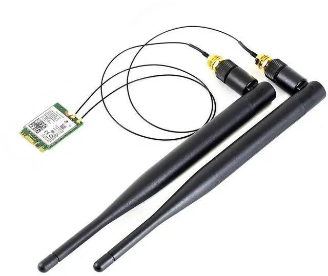 Main image of Wireless-AC8265 Dual Mode AC8265 Wireless NIC Module for Jetson Nano Developer Kit M.2 NGFF Support 2.4GHz / 5GHz 300Mbps / 867Mbps Dual Band WiFi and Bluetooth 4.2