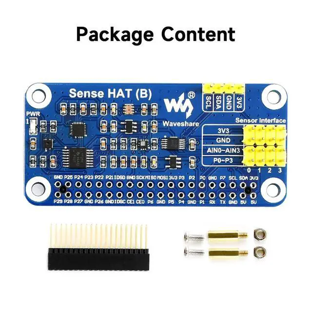 Alt view image 2 of 7 - Sense HAT (B) for Raspberry Pi Onboard Multi Powerful Sensors Supports External Sensors