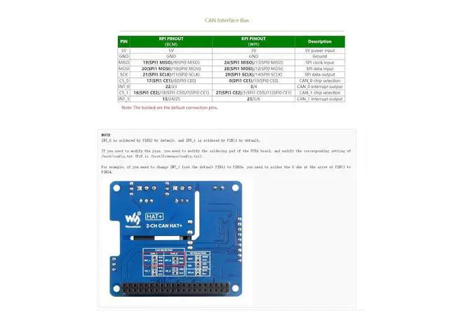 Alt view image 5 of 7 - 2-Channel Isolated CAN Bus Expansion HAT Compatible with Raspberry Pi 5/4B/3B+/Zero/Zero W/Zero WH/Jetson Nano,2-CH CAN HAT with MCP2515 + SN65HVD230 Dual Chips Solution