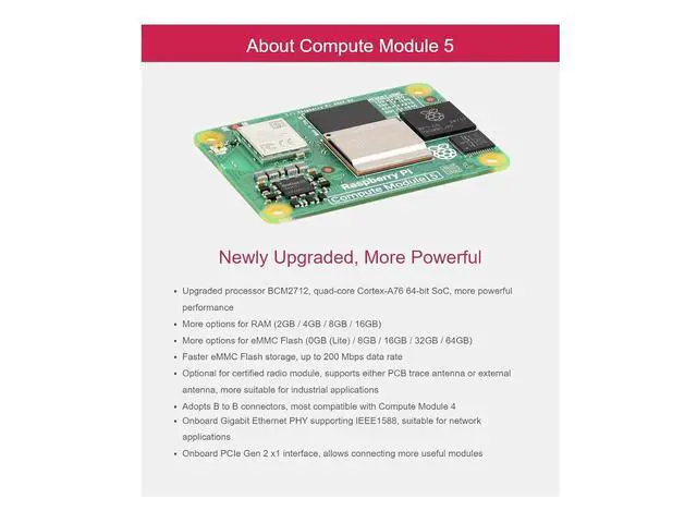 Alt view image 4 of 7 - Nano Base Board (B) for Raspberry Pi Compute Module 5 Lite/eMMC,CM5 Mini Expansion Board,Integrate Multiple Peripheral Interfaces