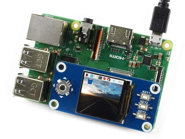 Alt view image 6 of 7 - 1.3inch IPS LCD Display HAT for Raspberry Pi 240x240 Pixels with Embedded Controller Communicating via SPI Interface.