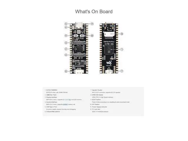 Alt view image 4 of 7 - ESP32-P4-Pico Development Board Based On ESP32-P4,High-Performance MCU with RISC-V 32-bit Ddual-core and Single-core Processors,Rich Human-Machine Interfaces