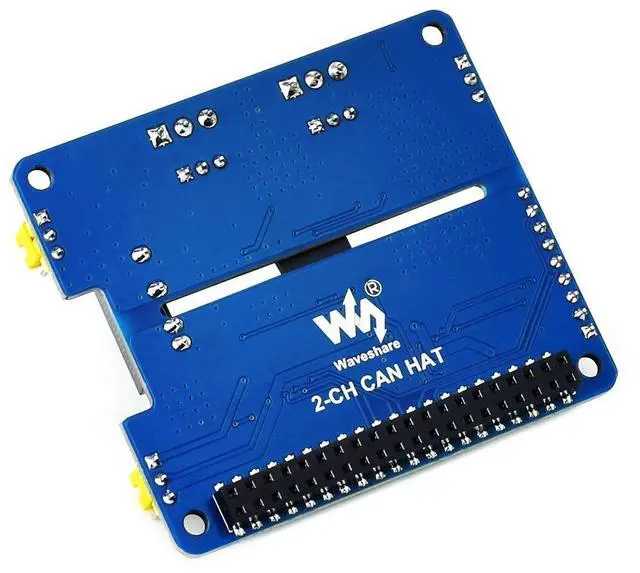 Alt view image 2 of 7 - 2-Channel Isolated CAN Bus Expansion HAT Compatible with Raspberry Pi/Arduino/STM32,2-CH CAN HAT with MCP2515 + SN65HVD230 Dual Chips Solution,Multi Onboard Protection Circuits