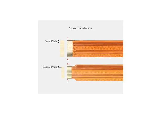 Alt view image 5 of 6 - CSI FPC Flexible Cable for Raspberry Pi 5,22Pin to 15Pin Cable Compatible with CSI Camera Modules, Black
