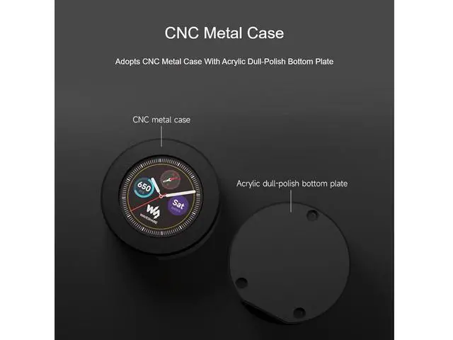 Alt view image 3 of 7 - RP2040 MCU Board with 1.28inch Round Touch LCD with CNC Metal Case 240×240 Pixels 65K RGB Color IPS Display, Based on Raspberry Pi RP2040,Onboard Accelerometer and Gyroscope Sensor