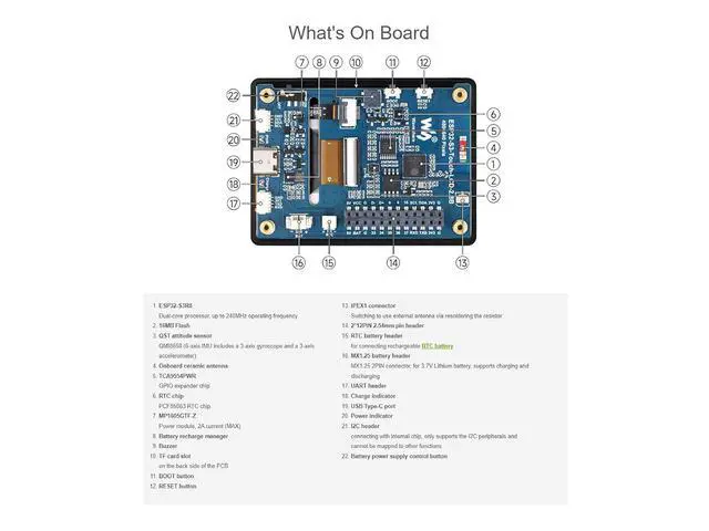 Alt view image 4 of 7 - ESP32-S3 2.8inch Display Development Board 240×320 Pixels IPS LCD Display,Supports WiFi & Bluetooth,32-Bit LX7 Dual-Core Processor