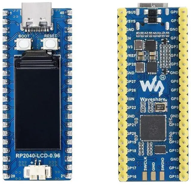 Main image of RP2040-LCD-0.96-M Mini Board High-Performance Pico-Like MCU Board with Pre-Soldered Header Based on Raspberry Pi Microcontroller RP2040,Onboard 0.96 inch LCD,USB-C Connector,Low-Cost