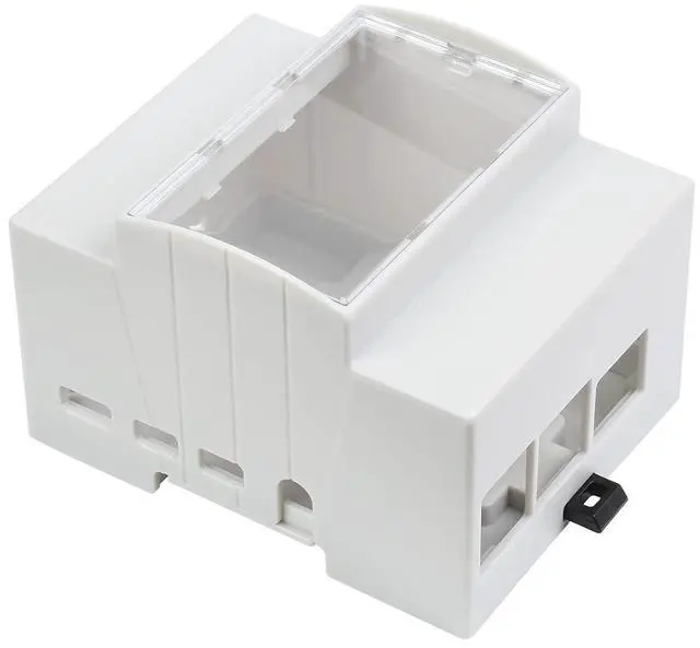 Main image of Raspberry Pi 4 Case, DIN Rail ABS Case, Clear Top Window, Large Inner Space, Compatible with Various Raspberry Pi HATs