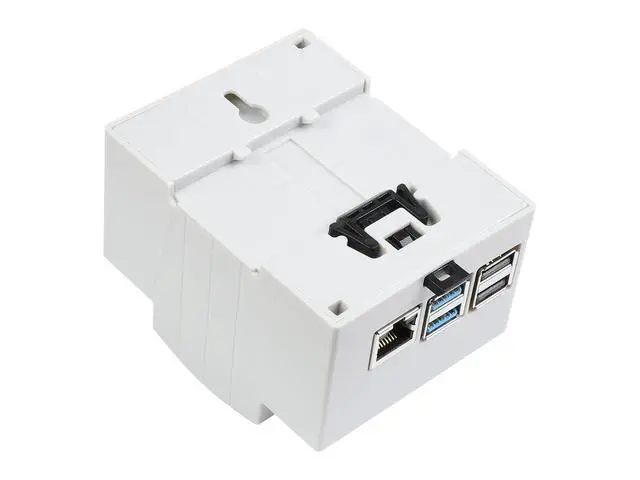 Alt view image 2 of 7 - Raspberry Pi 4 Case, DIN Rail ABS Case, Clear Top Window, Large Inner Space, Compatible with Various Raspberry Pi HATs