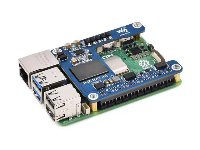 Alt view image 7 of 7 - PoE HAT (H) with Case for Raspberry Pi 5 / CM 5,Power Over Ethernet HAT (H) Expansion Board,802.3af/at Network Standard,Isolated Switched-Mode Power Supply,5V 5A Output