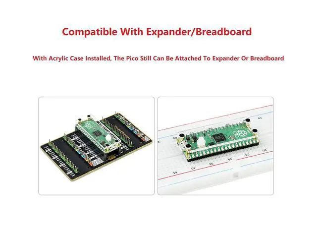 Alt view image 6 of 7 - Clear Acrylic Protection Case for Raspberry Pi Pico, Customized Key Cap, Neat Design